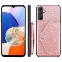 Stardust Samsung Galaxy A14 Deksel med Kortlomme Rosa