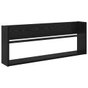 vidaXL Magasinreol med hylle Svart Eik 80 x 12 x 30 cm Konstruert tre