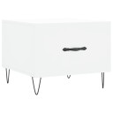 vidaXL Salongbord hvit 50x50x40 cm konstruert tre