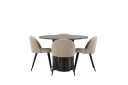 Venture Home Spisegruppe Oliwero 110 cm Rund med 4 Longreone Stoler Beige