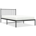vidaXL Sengeramme i metall med hodegavl svart 107x203 cm