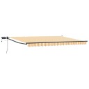  Manuell utvidbar markise med LED lamper 4 x 2 m