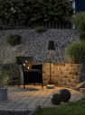 Trend Collection Lucca Lounge høy – svart metallskjerm 130 cm