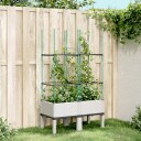 Plantekasse med espalier hvit 80x40x142,5 cm PP