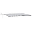 Manuell uttrekkbar markise med LED antrasitt og hvit 600x300 cm