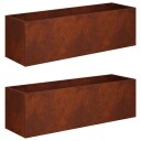 vidaXL Hageblomsterpotte 2 stk. Rusten 100 x 30 x 30 cm Cortenstål