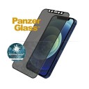 PanzerGlass iPhone 12 Mini PanzerGlass Antibakteriell Edge-To-Edge Skjermbeskytter - Case Friendly - Privacy - Svart Kant