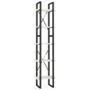vidaXL Bokhylle 5 etasjer hvit 40x30x175 cm furu