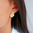 Enamel Wave Øredobber 18 kt. Gullforgylt sølv E70GM - Dame - 925 sterling silver