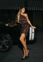 Bubbleroom Satin Short Dress