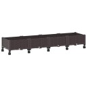 vidaXL Hagekrukke med hjul Brun 160 x 40 x 29 cm PP