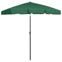 vidaXL Strandparasoll grønn 180x120 cm