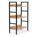 Selgro Moderne trehylle bokhylle i tre metallramme LOFT ModernHome