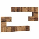  TV benksett 10 pcs Gammelt tre 180 x 30 x 90.5 cm