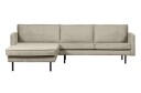 Bepurehome Rodeo Chaise Lounge Left Velvet wheatfield