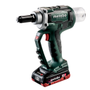 Metabo NP 18 LTX BL 5.0 Batteri popnaglepistol 18V 2x4Ah LiHD Lader ASC 55 metaBOX 145 L