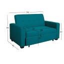 Sovesofa HOME4YOU Feya Havsblå   havblå