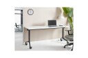 Hopfällbart skrivbord Beliani Cavi Ljus trä/svart 120x60x75 cm White\|\|Black 180x60x75 cm  