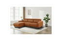 Reclinersofa med hjørne Loft24 Hjørnesofa Loft24 Skaane med manuell reclinerstol Brun Konstläder  