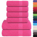  6 delers håndklesett FROGN rosa 360 gsm