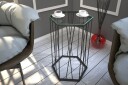 Falan Sidebord 40 cm Sekskant - Svart/Sølv