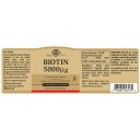 Solgar Biotin 5000 µg Vegetable Capsules 50 stk