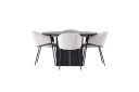 Venture Home Matilda Matgruppe 130 cm Rund med 4 Evelina Stoler Sort