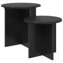 vidaXL Sidebordssett med lagring 2 pcs Svart eik Konstruert tre