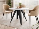 Hoban Spisebord rundt uttrekkbart 100-138 cm - svart, hvit