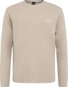 BOSS Waffle Ls Shirt   LIGHT BEIGE   XXL