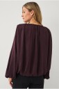 Ellos Collection   Bluse med rynkedetaljer   Brun