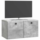  Vegghengt TV skap 59,5 x 31 x 30 cm Betonggrå Konstruert tre