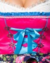 Rosa Dirndl Oktoberfest Korsettkjole i Luksuskvalitet med Forkle Strl XL