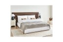 Dubbelsäng Beliani Vinay med lamellram Beige, 160x200 cm White 160x200 -