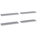 vidaXL Flytende vegghyller 4 stk gr? 90x23,5x3,8 cm MDF