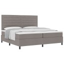  Taupe Box Spring Seng med Madrass 200x200 cm Stoff