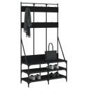  Klesstativ med skooppbevaring svart 100x40x184 cm 8721012196193