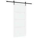 vidaXL glidedør med utstyrsett Hvit 93x211 cm Solid Tre Furu