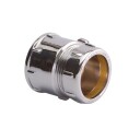 Kompresjons overgangsmuffe krom 15 mm x 1/2"