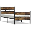  Sengeramme i metall uten madrass røkt eik 100x200 cm 8721158376558