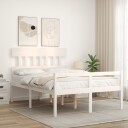 vidaXL Sengeramme med hodegavl hvit 140x200 cm heltre