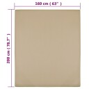 vidaXL Jerseylaken 2 stk gråbrun 160x200 cm bomull