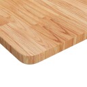  Firkantet bordplate lysebrun 70x70x2,5 cm behandlet heltre eik 343031