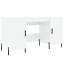 vidaXL Skrivebord høyglans hvit 140x50x75 cm konstruert tre