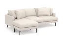 Menard 4 seters Venstrevendt Dyp L formet Divansofa i Stoff   Beige