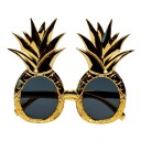 Gullfargede Ananas Kostymebriller