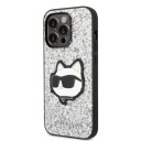 Karl Lagerfeld Hardcase til iPhone 14 Pro Max 6,7" Sølv Glitter Choupette Patch