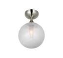 Cristol Single plafond nickel/vit