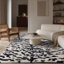 Ryetepper   Zebra Tufted Wool Premium hvit/svart Størrelse: 200 x 290 cm