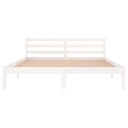 vidaXL Sengeramme heltre furu 160x200 cm hvit